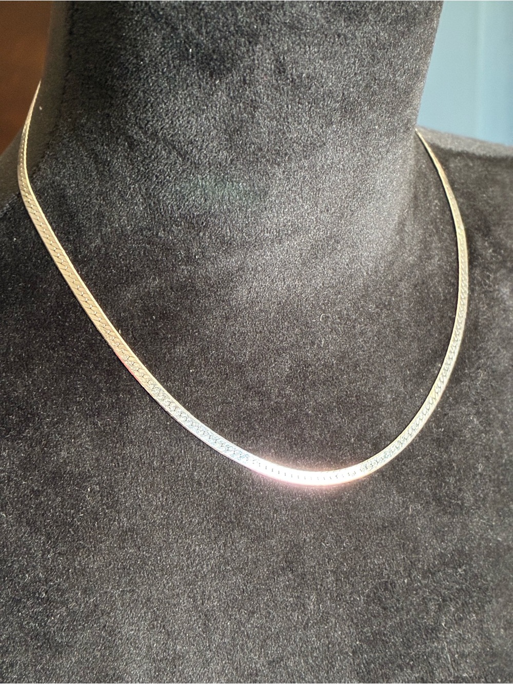 14kt White Gold Herringbone Chain Necklace - Women's Jewelry